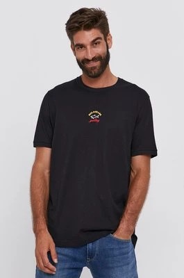 Zdjęcie produktu Paul&Shark T-shirt bawełniany kolor czarny z nadrukiem