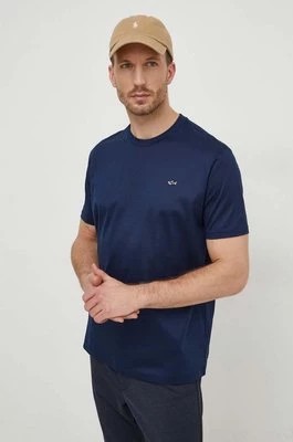 Zdjęcie produktu Paul&Shark t-shirt bawełniany męski kolor granatowy gładki 24411021