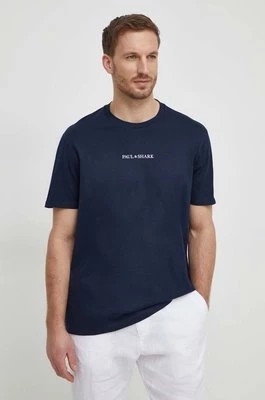 Zdjęcie produktu Paul&Shark t-shirt bawełniany męski kolor granatowy z nadrukiem 24411069