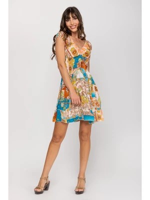 Zdjęcie produktu Peace & Love Sukienka w kolorze beżowo-turkusowym rozmiar: L
