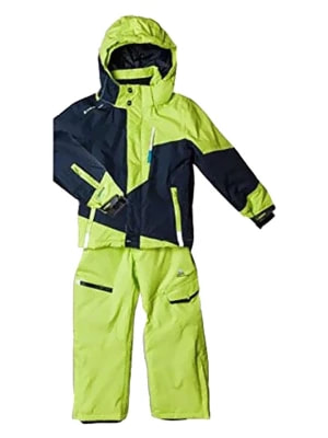Zdjęcie produktu Peak Mountain 2-częściowy zestaw narciarski w kolorze zielono-granatowym rozmiar: 98