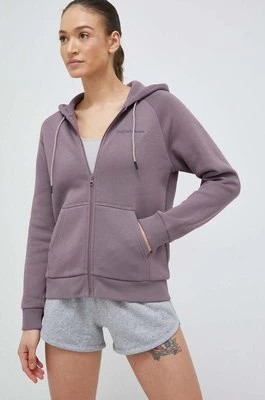 Zdjęcie produktu Peak Performance bluza damska kolor fioletowy z kapturem gładka
