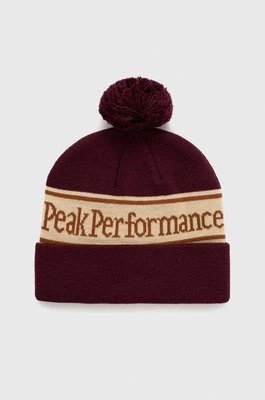 Zdjęcie produktu Peak Performance czapka kolor bordowy z grubej dzianiny