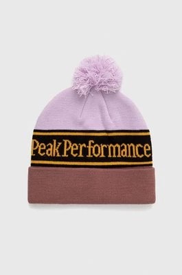 Zdjęcie produktu Peak Performance czapka kolor fioletowy z grubej dzianiny