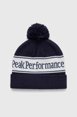 Zdjęcie produktu Peak Performance czapka kolor granatowy z grubej dzianiny