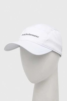 Zdjęcie produktu Peak Performance czapka z daszkiem kolor biały z nadrukiem
