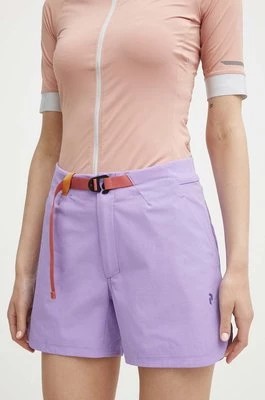 Zdjęcie produktu Peak Performance szorty outdoorowe Vislight Light kolor fioletowy gładkie high waist
