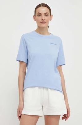 Zdjęcie produktu Peak Performance t-shirt bawełniany damski kolor niebieski