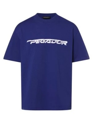 Zdjęcie produktu PEGADOR Koszulka męska - Manor Mężczyźni Bawełna niebieski nadruk,