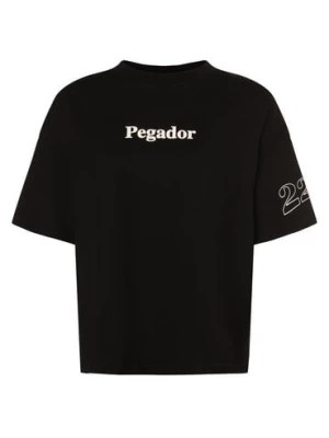 Zdjęcie produktu PEGADOR T-shirt damski Kobiety Bawełna czarny nadruk,