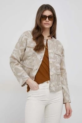 Zdjęcie produktu Pennyblack kurtka z domieszką lnu kolor beżowy przejściowa oversize
