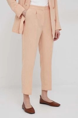 Zdjęcie produktu Pennyblack spodnie damskie kolor pomarańczowy proste high waist