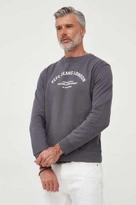 Zdjęcie produktu Pepe Jeans bluza bawełniana Medley męska kolor szary z nadrukiem