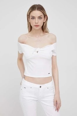 Zdjęcie produktu Pepe Jeans bluzka BETH damska kolor biały gładka