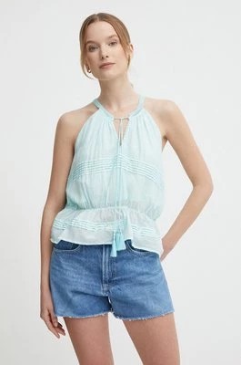 Zdjęcie produktu Pepe Jeans bluzka DAISY damska kolor turkusowy gładka PL304821
