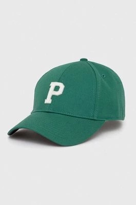 Zdjęcie produktu Pepe Jeans czapka z daszkiem bawełniana NOAH JR kolor zielony z aplikacją