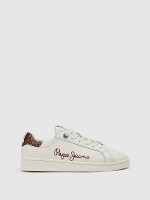 Zdjęcie produktu Pepe Jeans FOOTWEAR Skórzane sneakersy w kolorze białym rozmiar: 36