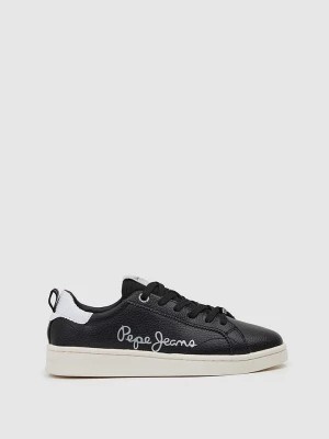Zdjęcie produktu Pepe Jeans FOOTWEAR Skórzane sneakersy w kolorze czarnym rozmiar: 36