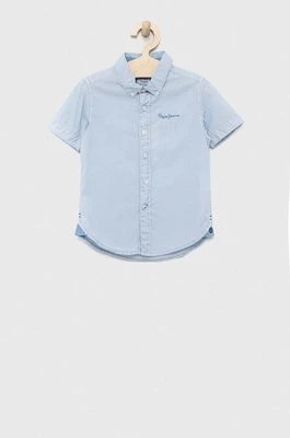 Zdjęcie produktu Pepe Jeans koszula bawełniana dziecięca Misterton kolor niebieski
