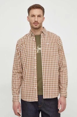 Zdjęcie produktu Pepe Jeans koszula bawełniana męska kolor beżowy regular z kołnierzykiem button-down