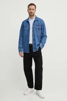Zdjęcie produktu Pepe Jeans koszula jeansowa męska kolor niebieski regular z kołnierzykiem klasycznym