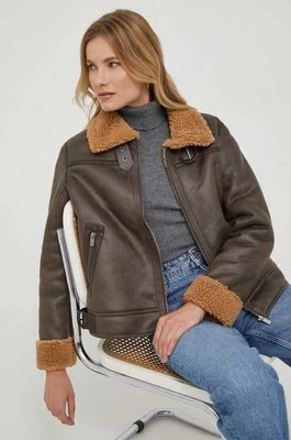 Zdjęcie produktu Pepe Jeans kurtka damska kolor brązowy przejściowa
