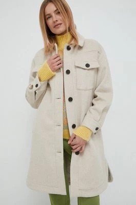 Zdjęcie produktu Pepe Jeans kurtka z domieszką wełny Veruka kolor beżowy przejściowa