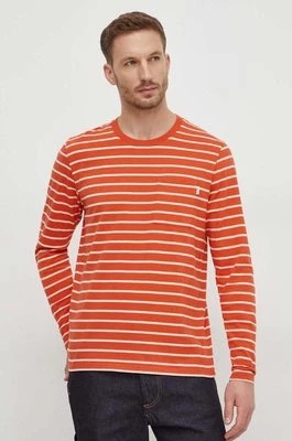 Zdjęcie produktu Pepe Jeans longsleeve bawełniany Costa kolor pomarańczowy wzorzysty
