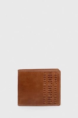 Zdjęcie produktu Pepe Jeans portfel skórzany Arnold męski kolor brązowy
