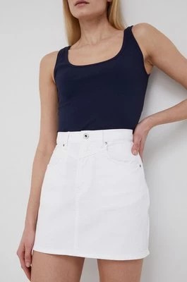 Zdjęcie produktu Pepe Jeans spódnica jeansowa bawełniana Rachel Skirt kolor biały mini prosta