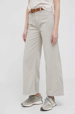 Zdjęcie produktu Pepe Jeans spodnie damskie kolor szary szerokie high waist