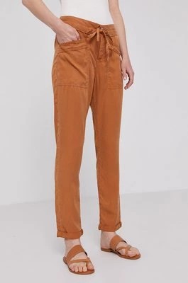 Zdjęcie produktu Pepe Jeans Spodnie Dash damskie kolor brązowy proste medium waist