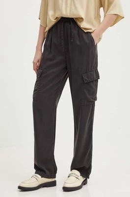 Zdjęcie produktu Pepe Jeans spodnie EVA damskie kolor szary fason cargo high waist PL211738