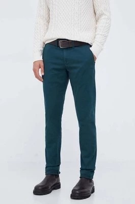 Zdjęcie produktu Pepe Jeans spodnie męskie kolor zielony w fasonie chinos