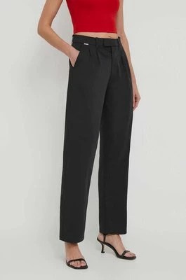 Zdjęcie produktu Pepe Jeans spodnie Tina damskie kolor czarny fason chinos high waist