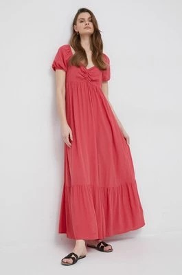 Zdjęcie produktu Pepe Jeans sukienka Bernardette kolor czerwony maxi rozkloszowana