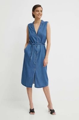 Zdjęcie produktu Pepe Jeans sukienka MAGGIE kolor niebieski midi prosta PL953512