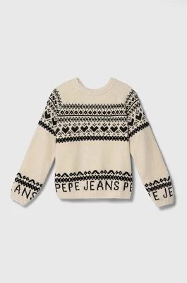 Zdjęcie produktu Pepe Jeans sweter dziecięcy kolor beżowy