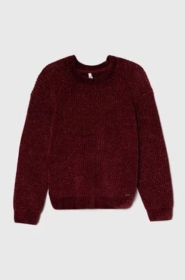 Zdjęcie produktu Pepe Jeans sweter dziecięcy kolor bordowy ciepły
