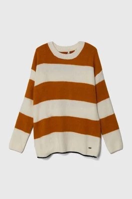 Zdjęcie produktu Pepe Jeans sweter z domieszką wełny dziecięcy kolor pomarańczowy ciepły