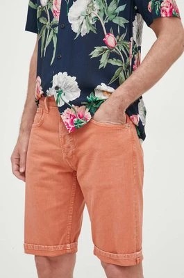 Zdjęcie produktu Pepe Jeans szorty jeansowe Callen męskie kolor pomarańczowy