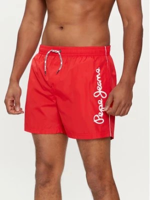 Zdjęcie produktu Pepe Jeans Szorty kąpielowe Logo Swimshort PMB10393 Czerwony Regular Fit