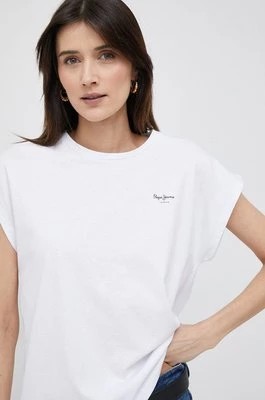 Zdjęcie produktu Pepe Jeans t-shirt bawełniany Bloom kolor biały
