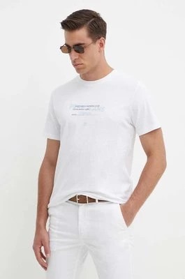Zdjęcie produktu Pepe Jeans t-shirt bawełniany CINTHOM męski kolor biały z nadrukiem PM509369