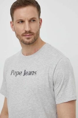 Zdjęcie produktu Pepe Jeans t-shirt bawełniany CLIFTON męski kolor szary z nadrukiem PM509374