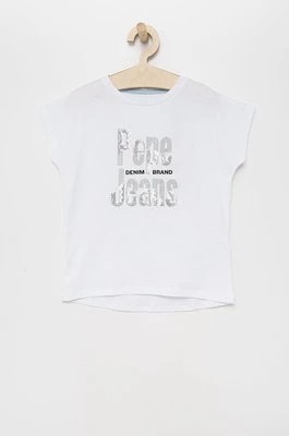 Zdjęcie produktu Pepe Jeans t-shirt bawełniany dziecięcy Kaela kolor biały