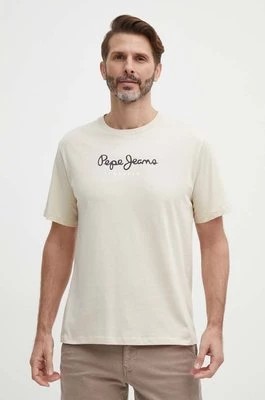 Zdjęcie produktu Pepe Jeans t-shirt bawełniany Eggo męski kolor szary z nadrukiem