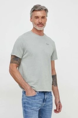 Zdjęcie produktu Pepe Jeans t-shirt bawełniany Jacko męski kolor zielony gładki