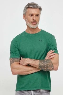 Zdjęcie produktu Pepe Jeans t-shirt bawełniany Jacko męski kolor zielony gładki