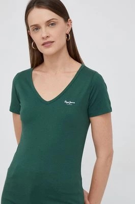 Zdjęcie produktu Pepe Jeans t-shirt bawełniany kolor zielony